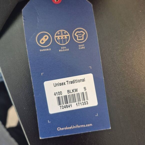 Cherokee Unisex Black Poly/Cotton Drawstring Scrub Pants Bottoms NEW NWT - Picture 12 of 13